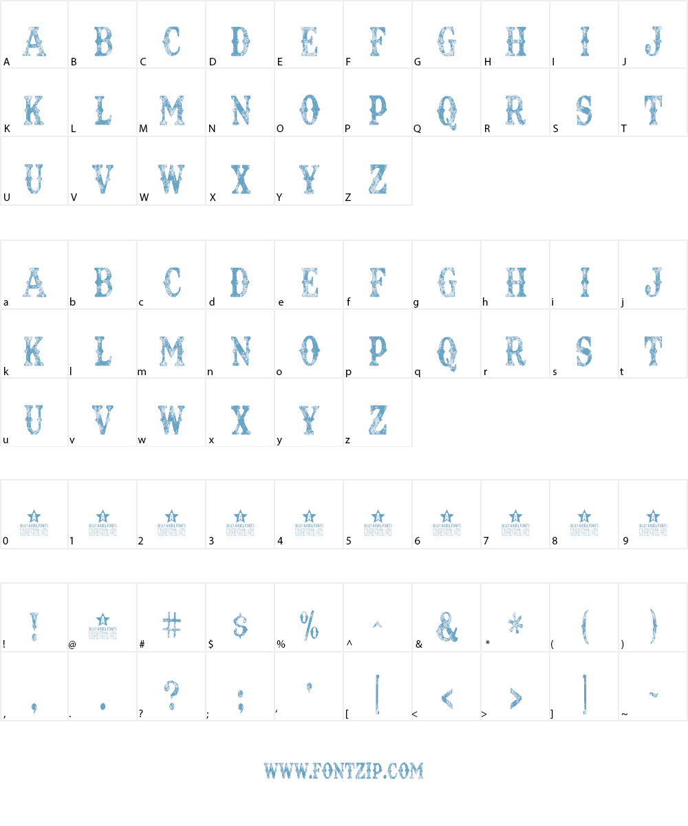 TEXAS TANGO EXTRA ROTH PERSONAL Font Character